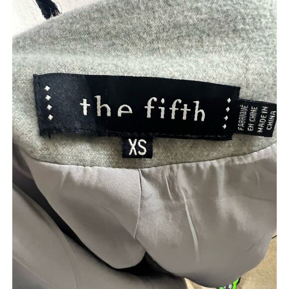 The Fifth Open Front Fully Lined Wool Coat -Gray- Women's X-Small - Picture 4 of 6